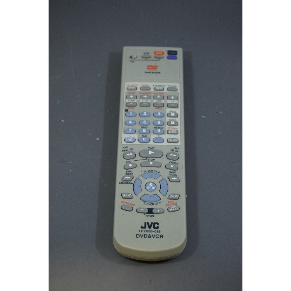JVC LP21036-039 DVD VCR Combo Remote Control Genuine OEM Replacement